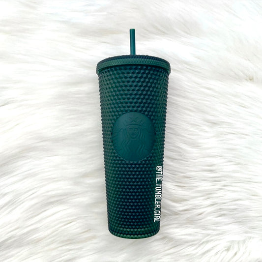 Starbucks Forest Green Soft Touch Studded Cold Cup Tumbler (24oz)
