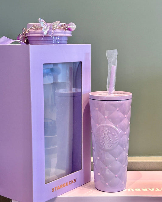 Starbucks China 2026 Sakura 20oz Double Lid Diamond Tumbler Gift Box (READY TO SHIP)