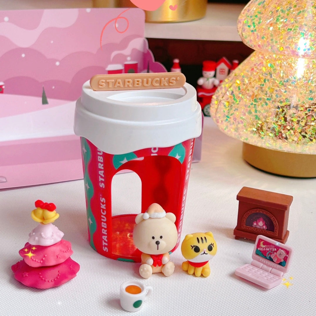 Starbucks China Christmas Cute Desk Figurine / Mini Decorative Figures Set (READY TO SHIP)