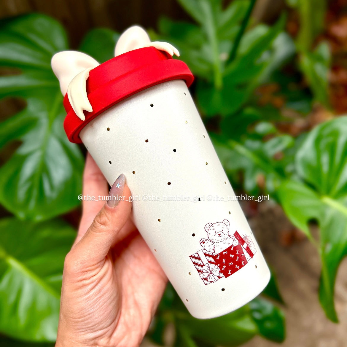 2025 China Exclusive 14.5oz Christmas Series Stainless Steel Tumbler With Bow Silicone Lid (READY TO SHIP)