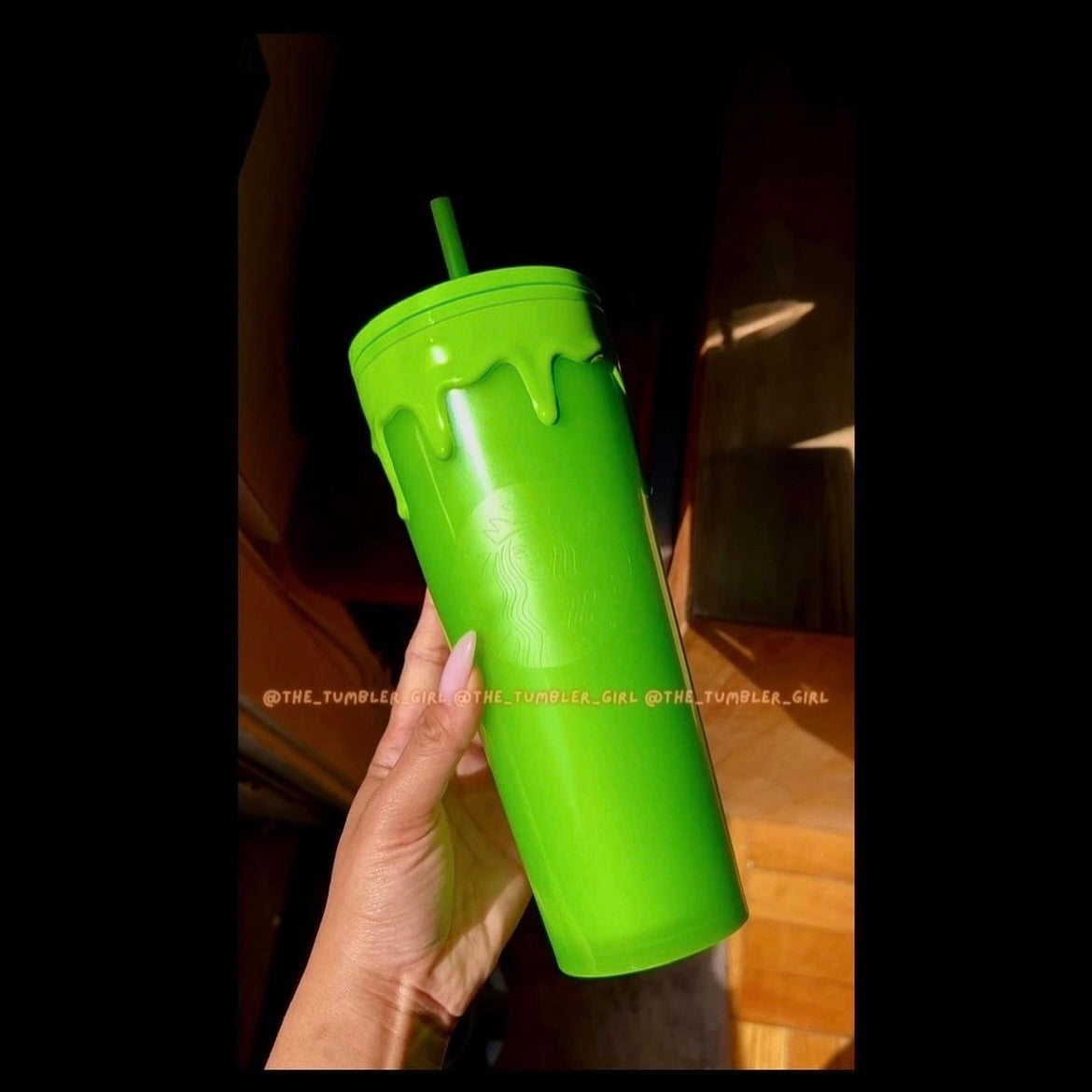 Starbucks Latin America green slime glow in the dark tumbler