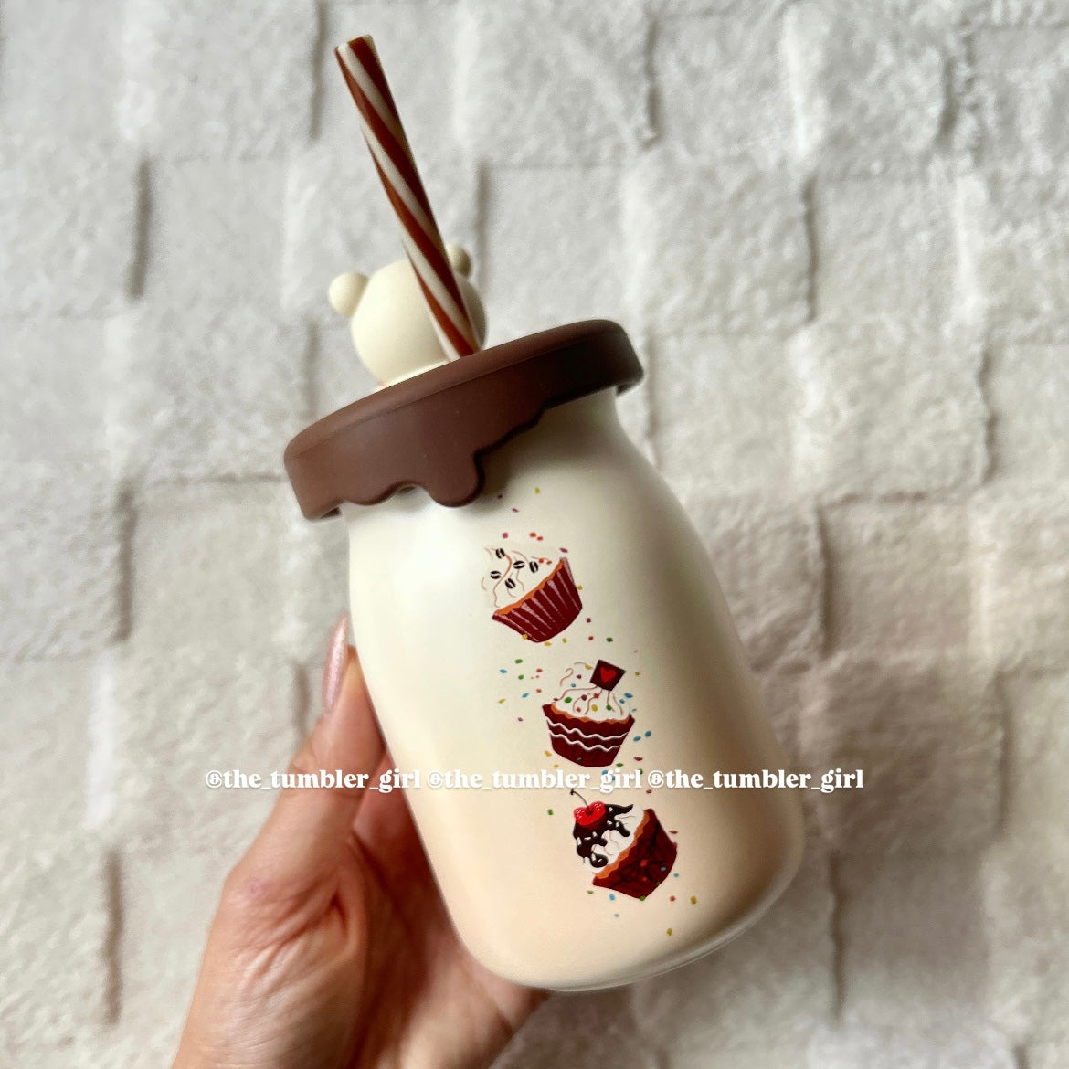 2023 China Exclusive 12oz Valentines’s Bear Ceramic Straw Cup with Silicone Lid (READY TO SHIP)