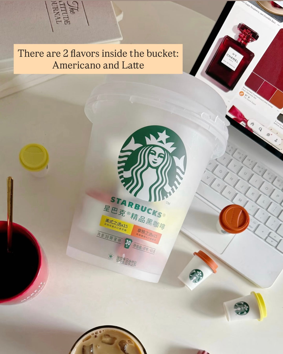 Starbucks China Mini Coffee Cup Bucket – 30 Tiny Drink Pods | Americano & Latte (READY TO SHIP)