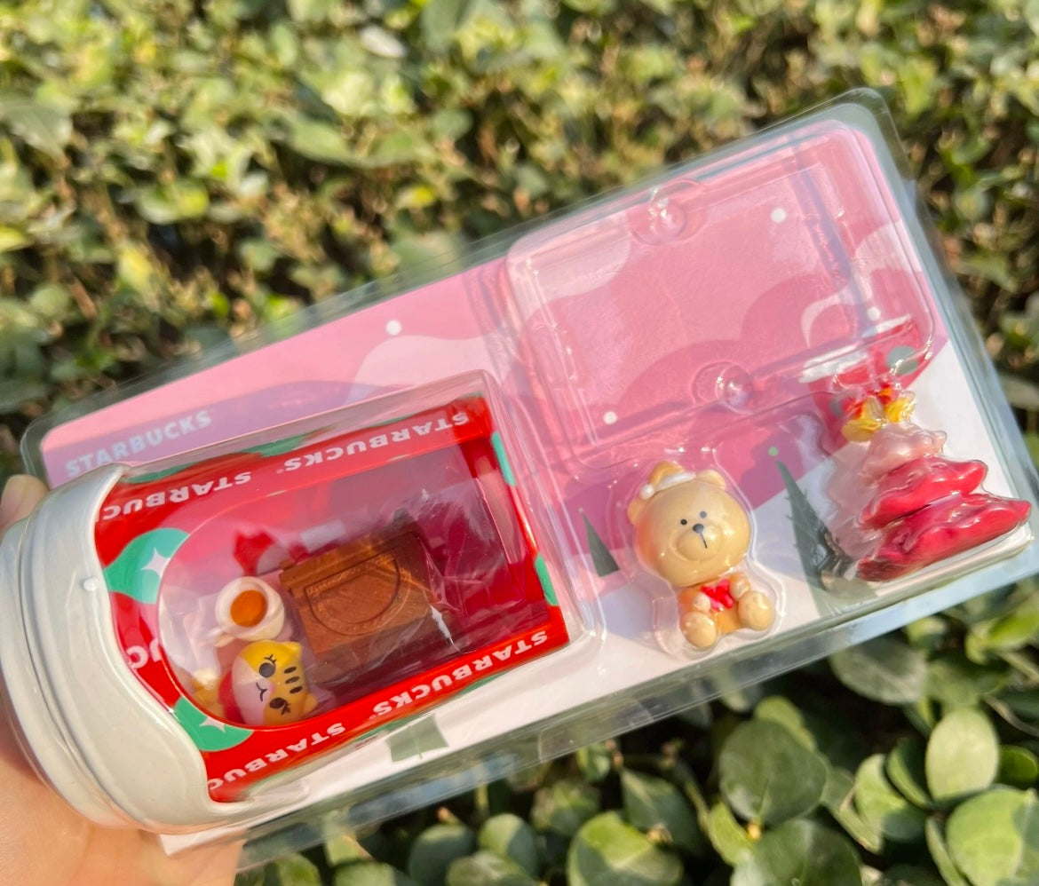 Starbucks China Christmas Cute Desk Figurine / Mini Decorative Figures Set (READY TO SHIP)