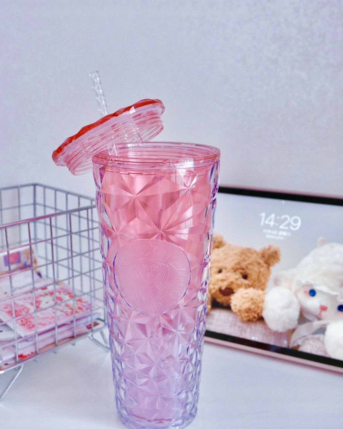 Starbucks China Pink Gradient Prism Cold Cup Tumbler (READY TO SHIP)