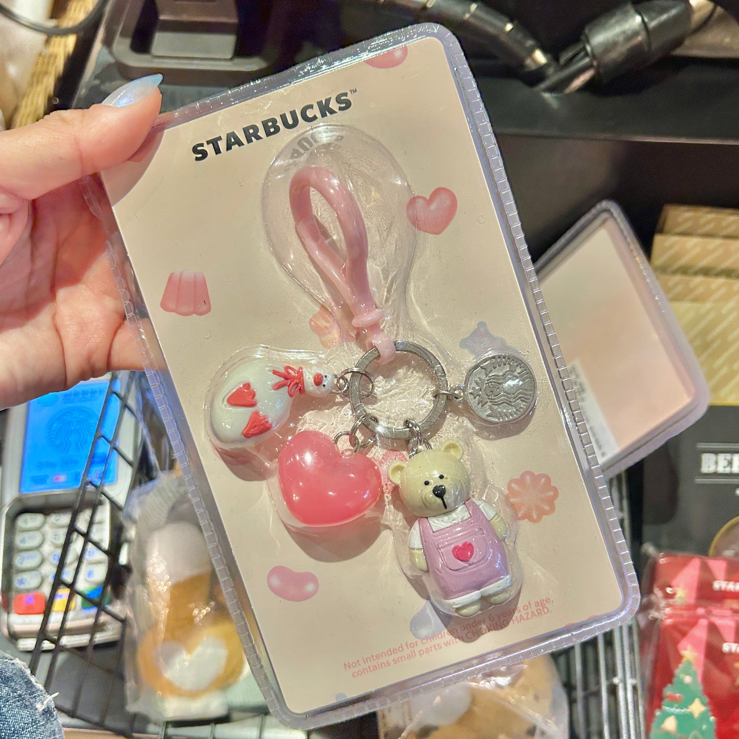 Starbucks Taiwan Pink Bearista & Sweet Duck Keychain (READY TO SHIP)
