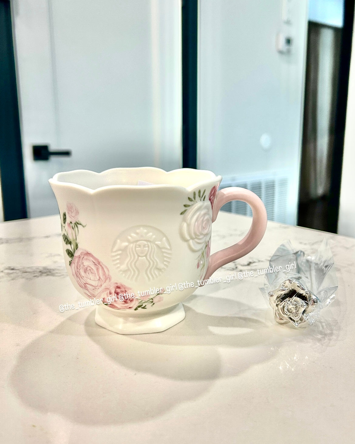 2026 China Exclusive Rose Garden Series 10oz Ceramic Mug With Stirrer (READY TO SHIP)