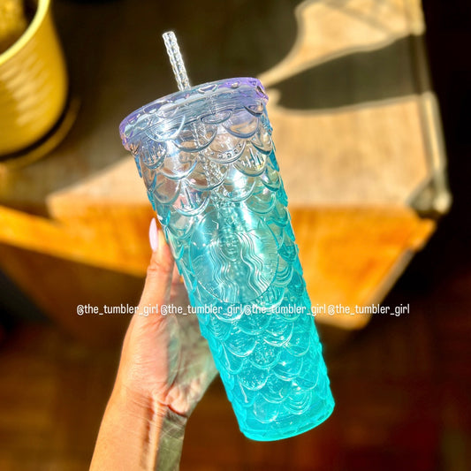 *NEW* Starbucks Taiwan Blue Gradient Scale 24oz Tumbler