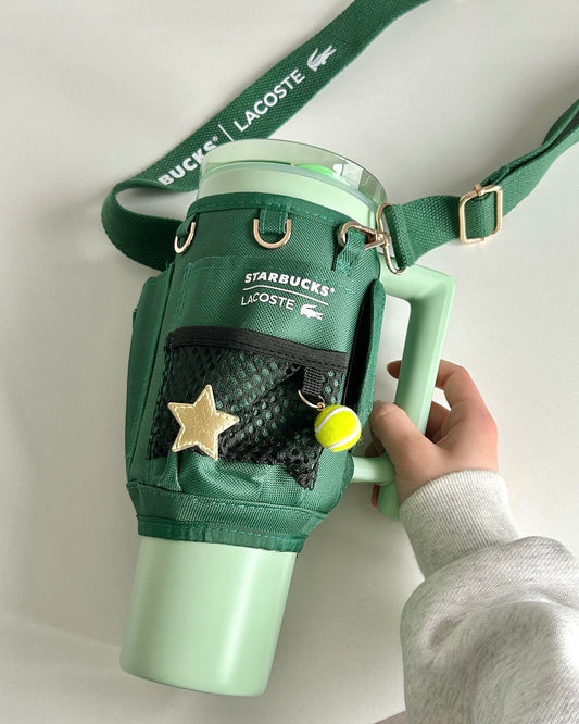 Starbucks China x Lacoste Stainless Steel Tumbler 40oz with Duo-Opening Lid & Cup Sleeve (ships Early May)