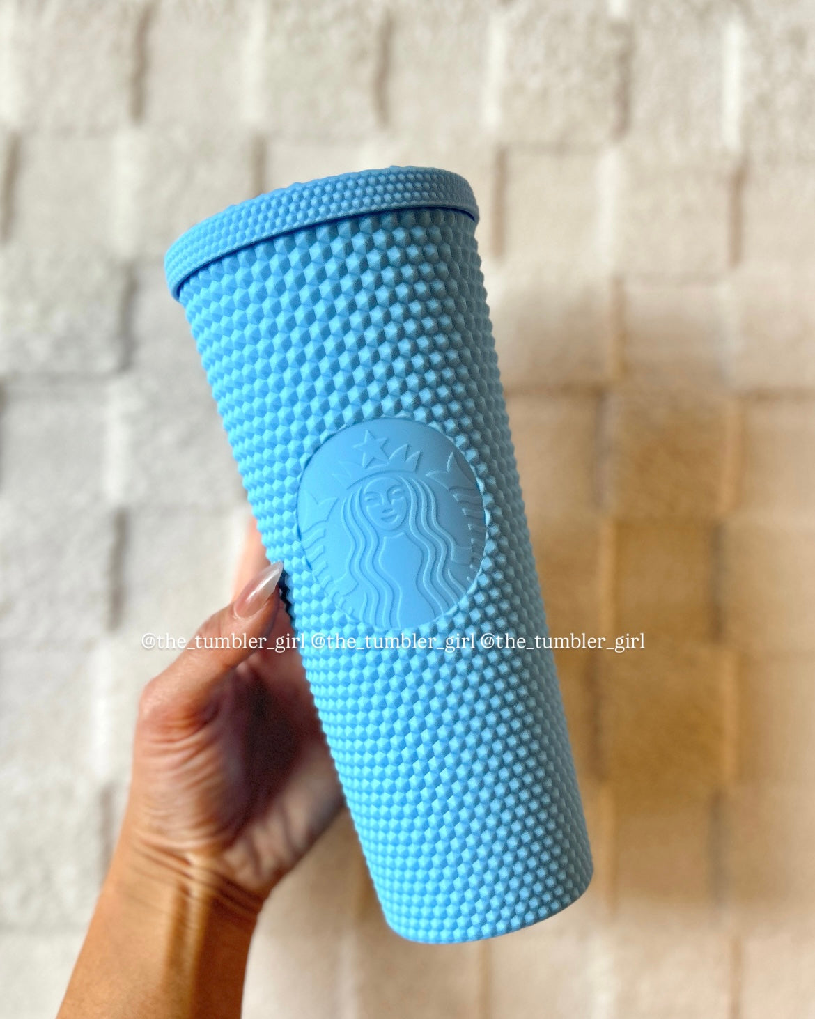 Starbucks Taiwan Ruby Pink & Thailand Baby Blue Studded Tumblers Set (NO straws)