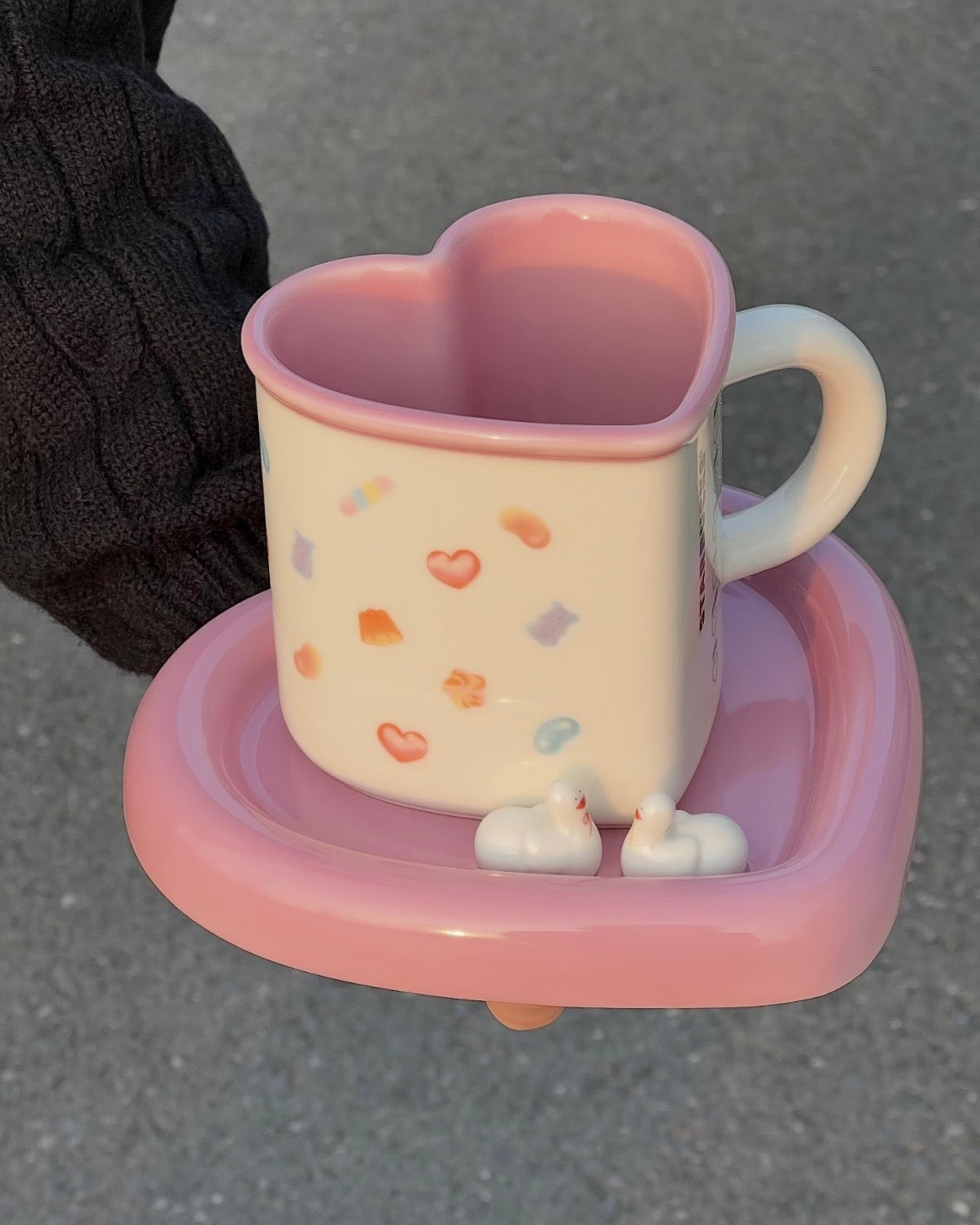 Starbucks China Valentine’s Heart Shape 12oz Mug & Plate Set (READY TO SHIP)