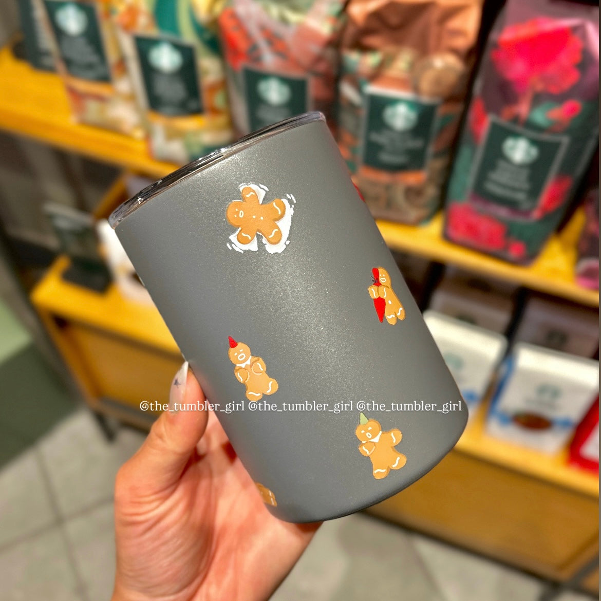 Starbucks Gingerbread Man Travel Stainless Steel Mug 16oz (READY TO SHIP)