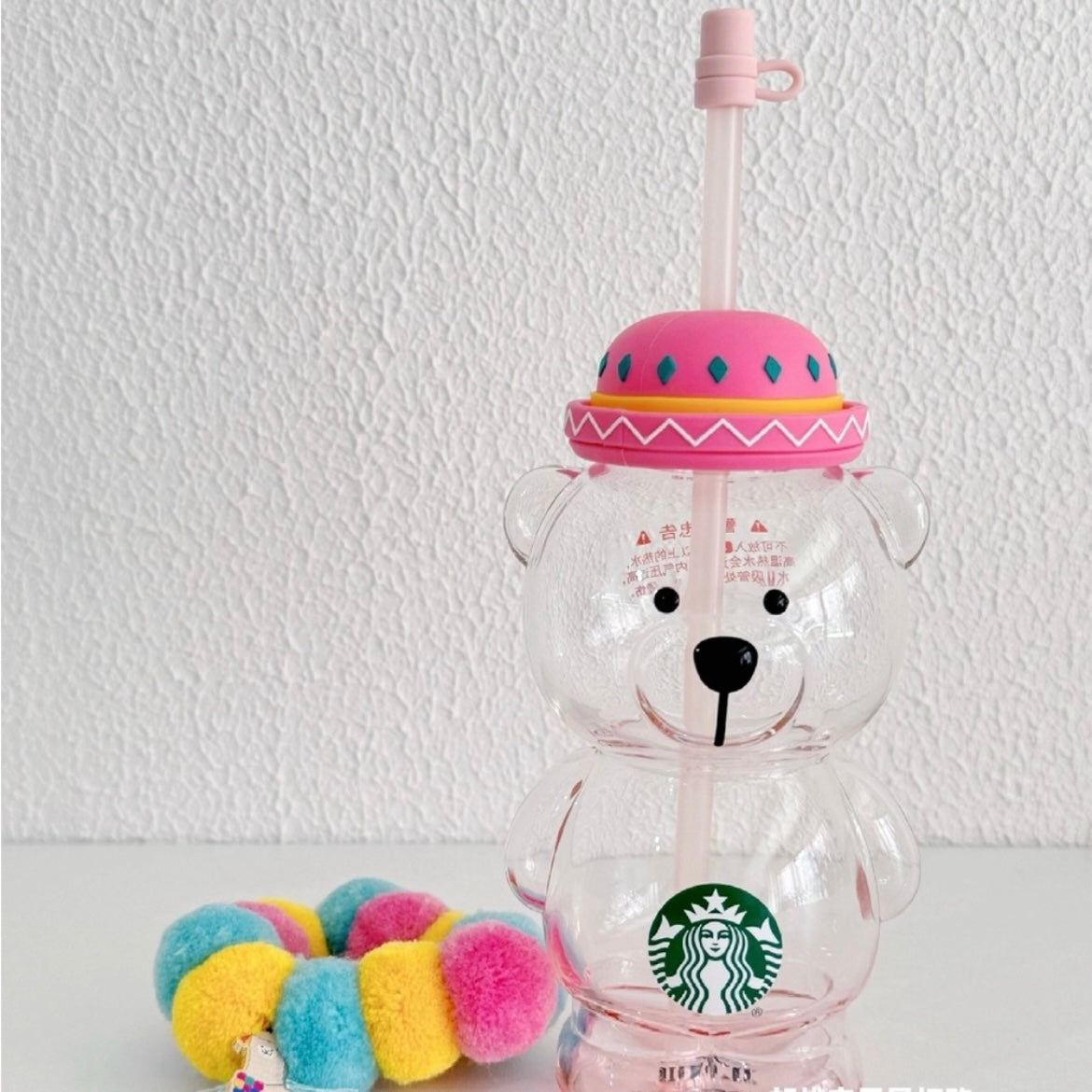 HARD TO FIND Starbucks China Alpaca Bearista Glass Cup 16oz (READY TO SHIP)