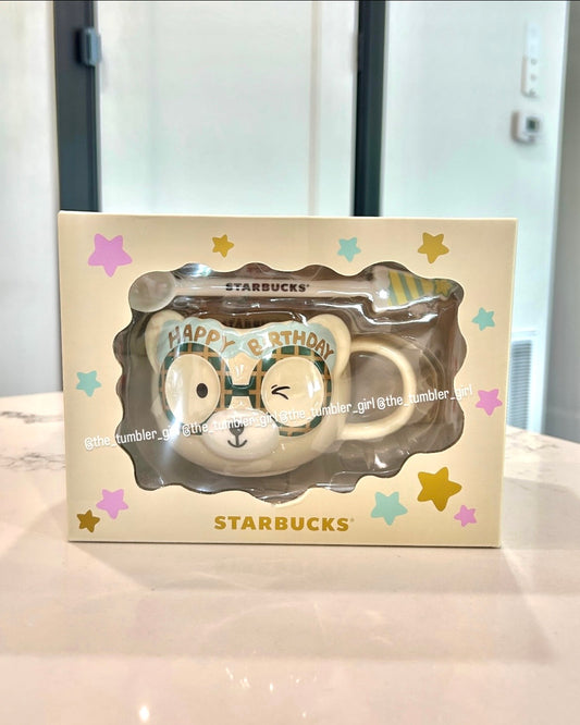 2026 China Exclusive 12oz Birthday Bearista Ceramic Mug With Stirrer (READY TO SHIP)