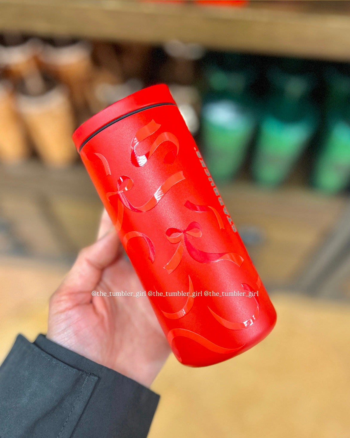 Starbucks x MiiR Holiday 2025 Red Bow Ribbons Stainless Steel Bottle 12oz (READY TO SHIP)