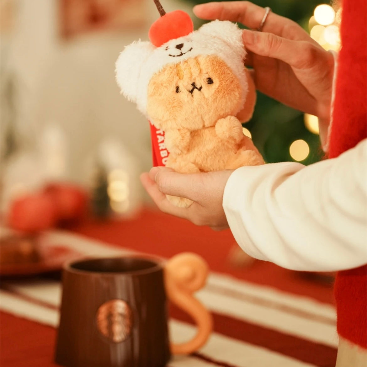 Starbucks China Ceramic Mug with Squirrel Plushie Keychain 15oz (READY TO SHIP)