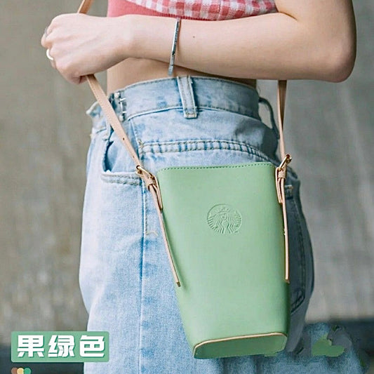 Starbucks China avocado green mini crossbody bucket pouch