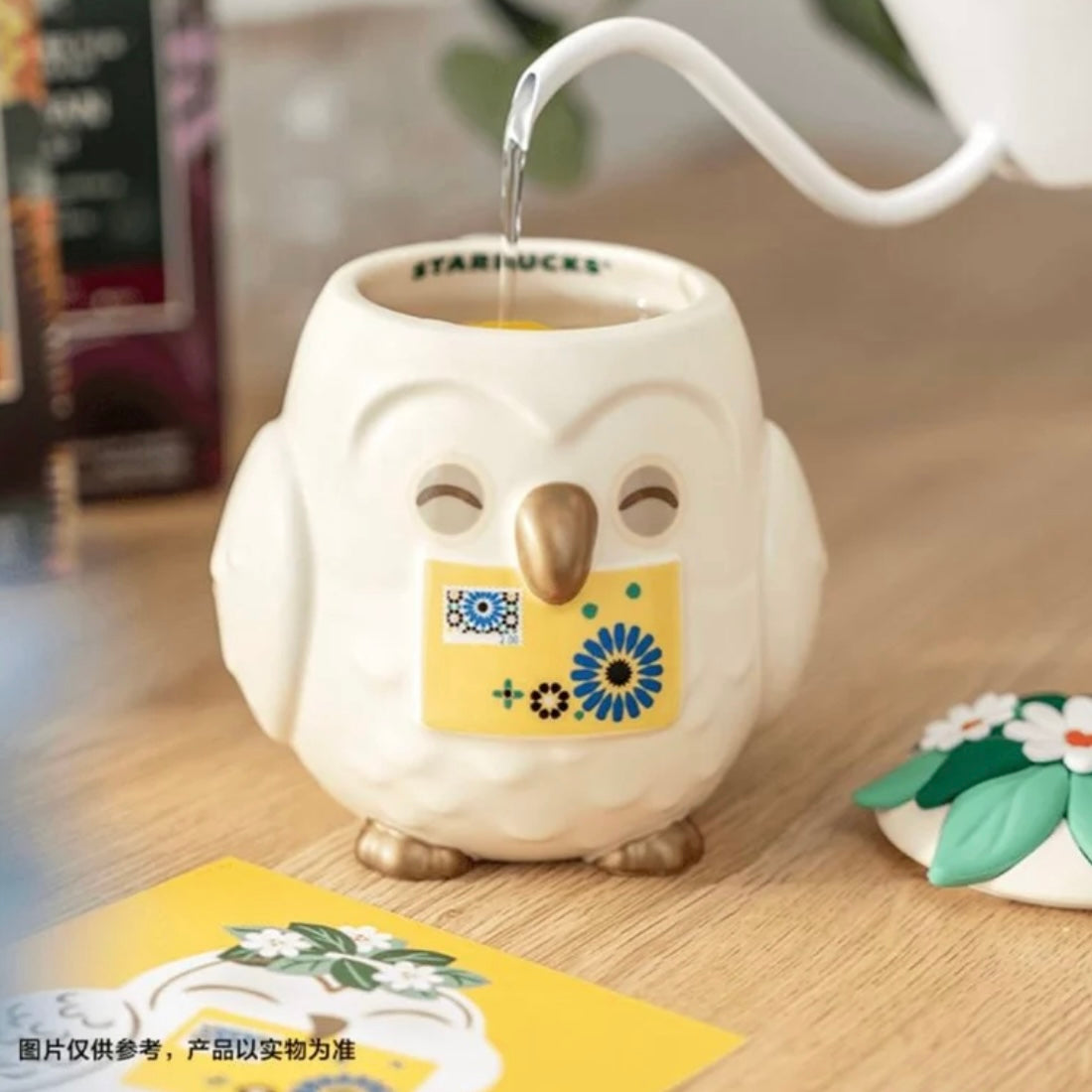 Starbucks China 13oz Ceramic Owl Mug w/ Heat-Changing Eyes (READY TO SHIP)