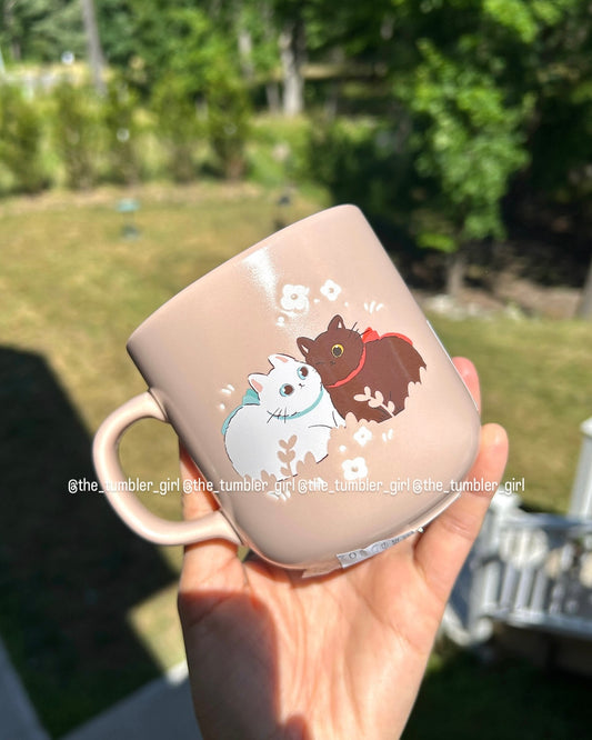 2026 Taiwan Exclusive 12oz Moments In The Garden Cats Ceramic Mug (READY TO SHIP)