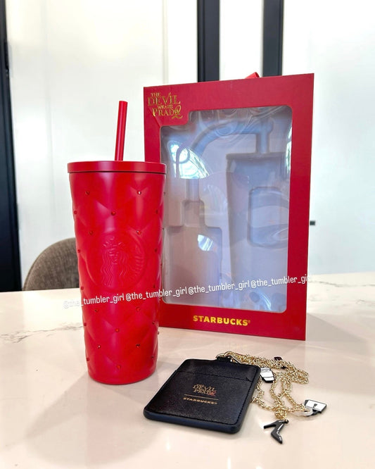 2026 China Exclusive TDWP 20oz RED Diamond Stainless Steel Tumbler With Card Holder (READY TO SHIP)