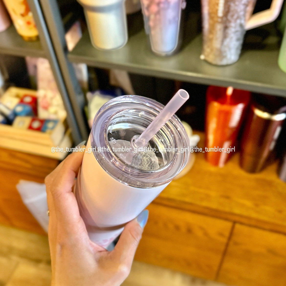 Starbucks Taiwan Sakura Corgi Stainless Steel Cold Cup Tumbler 16oz (ships late March)