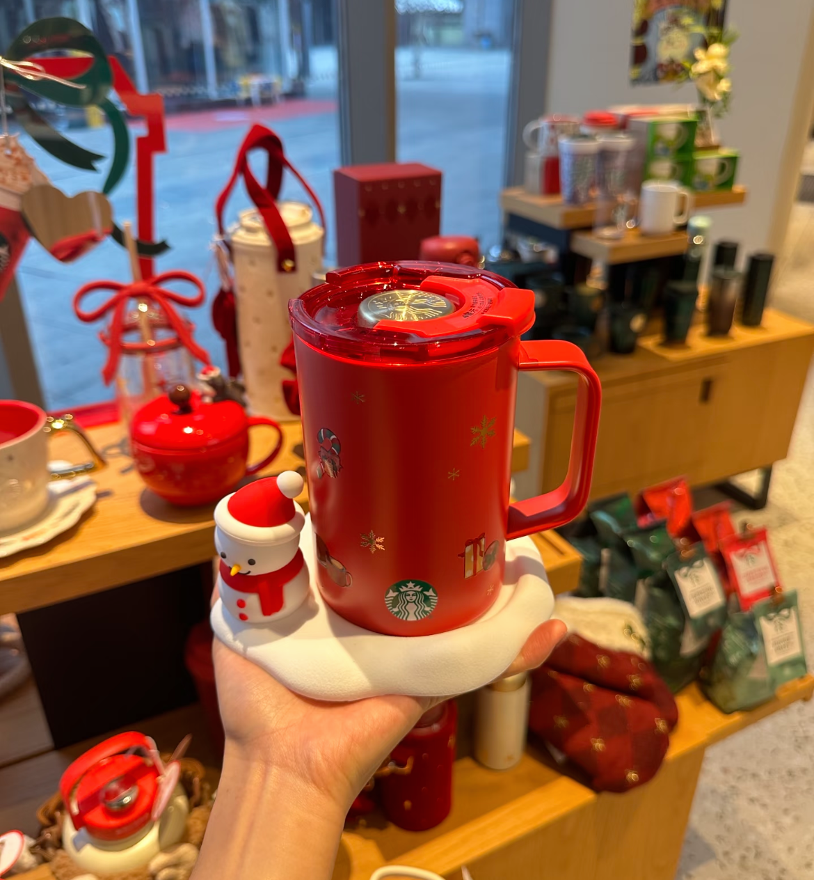 Starbucks China Christmas 16oz Stainless Steel Cup + Coaster (PRE-ORDER)