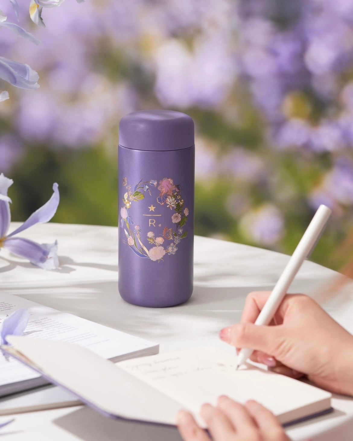 Starbucks China Reserve Spring Bloom Series 13oz Stainless Steel Tumbler With Notebook