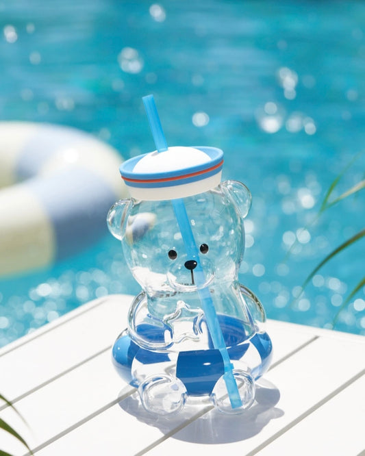 HARD TO FIND Starbucks China Exclusive 27oz Sailor Bear Glass Cup  (READY TO SHIP)