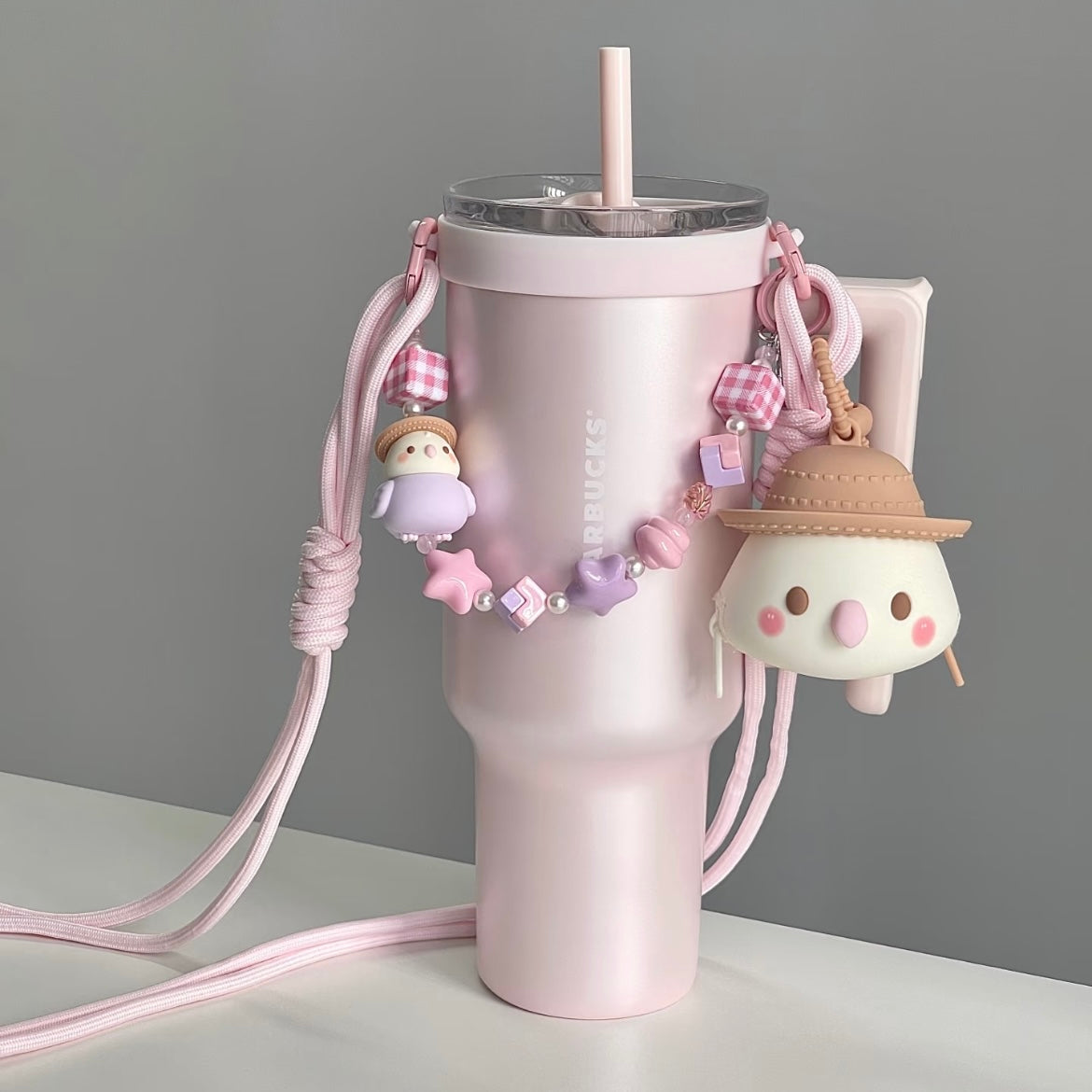 Starbucks China 40oz Pink Stainless Steel Tumbler with Accessories (READY TO SHIP)