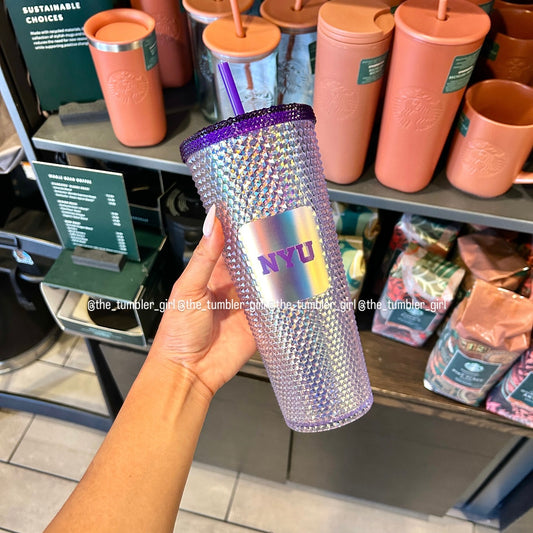 *LIMITED* Starbucks NYU New York University Iridescent Studded Venti Tumbler