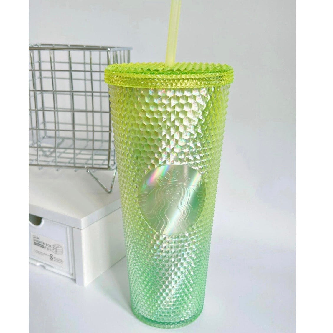 Starbucks China Green Apple Iridescent Studded Tumbler (READY TO SHIP)
