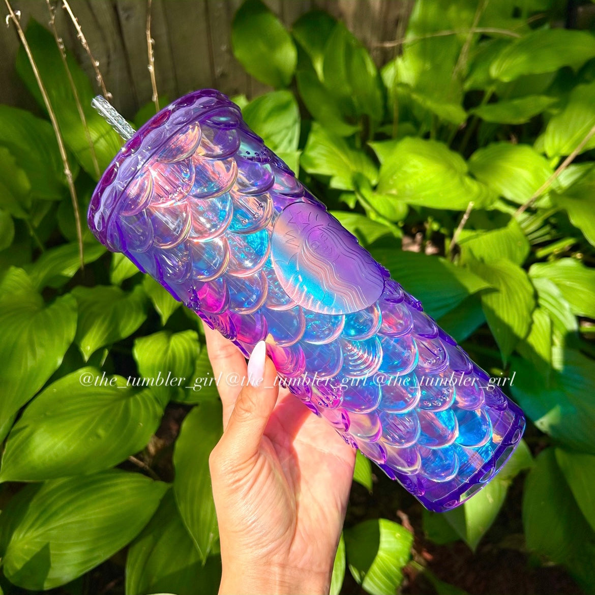 Starbucks Taiwan exclusive purple scales tumbler