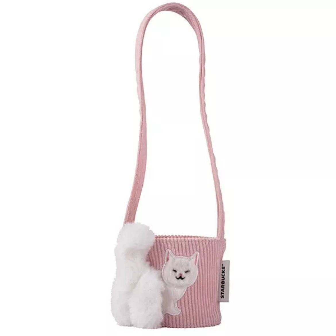 Starbucks Taiwan Exclusive White Cat Pink Drink Holder (READY TO SHIP!)