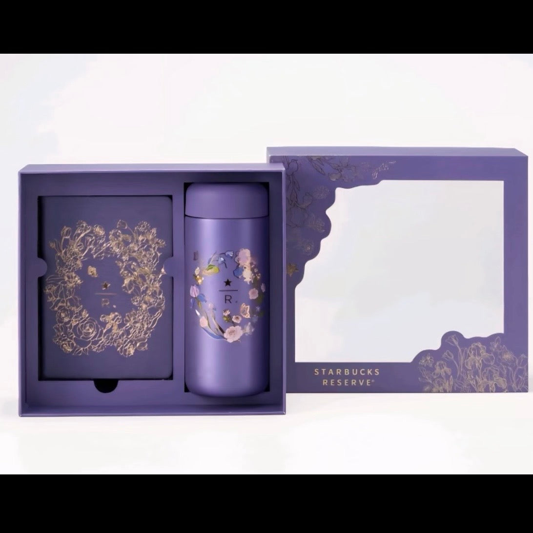 Starbucks China Reserve Spring Bloom Series 13oz Stainless Steel Tumbler With Notebook