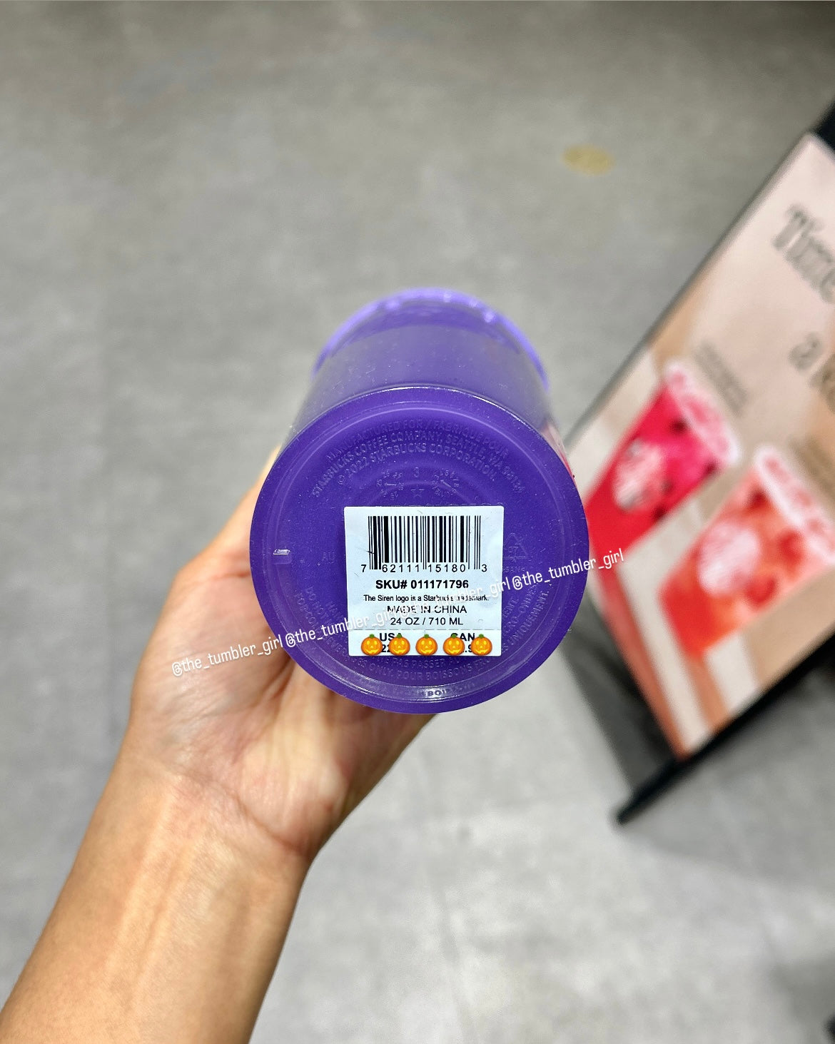 Starbucks Halloween Purple Slime Glow In The Dark 24oz Tumbler (READY TO SHIP)