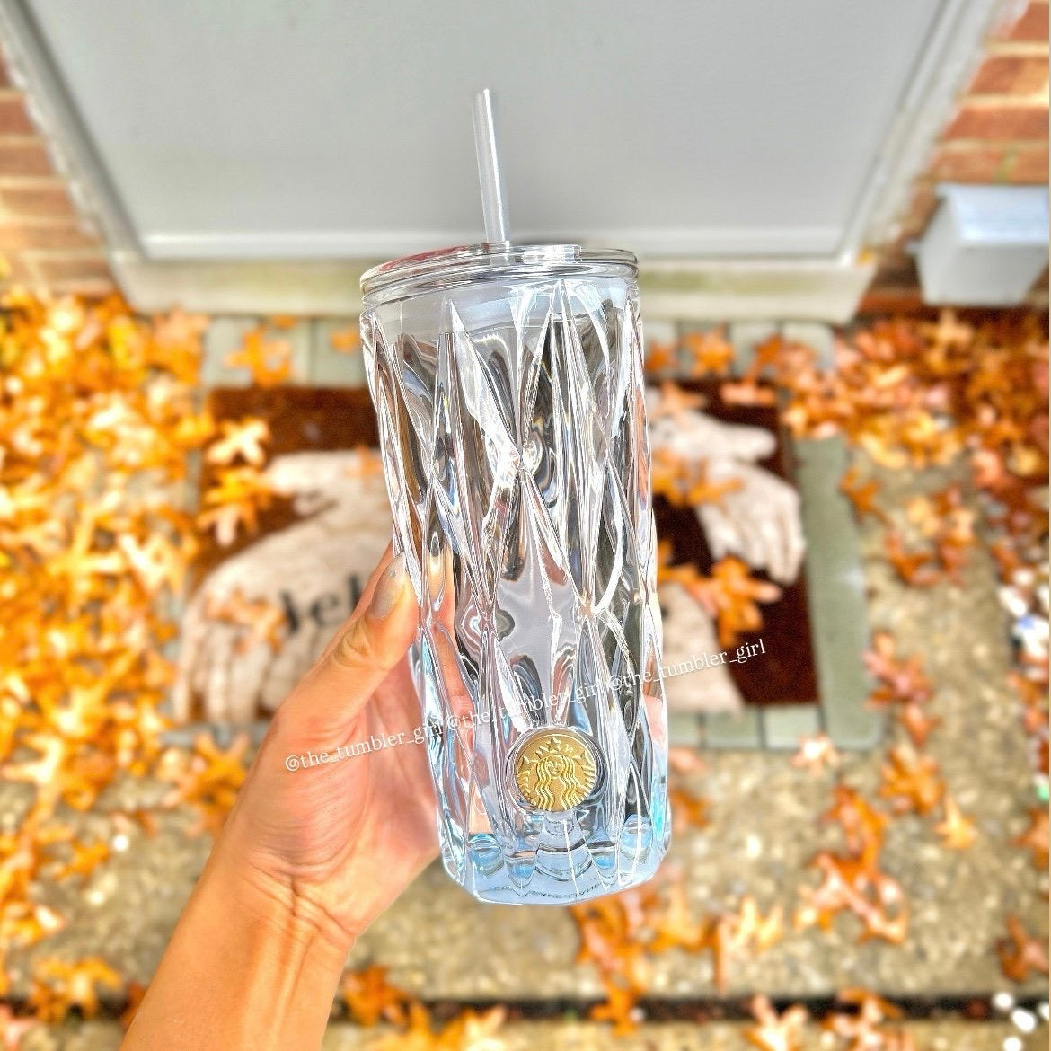 2025 China Exclusive 18oz Summer Blue Glass Cold Cup (READY TO SHIP)