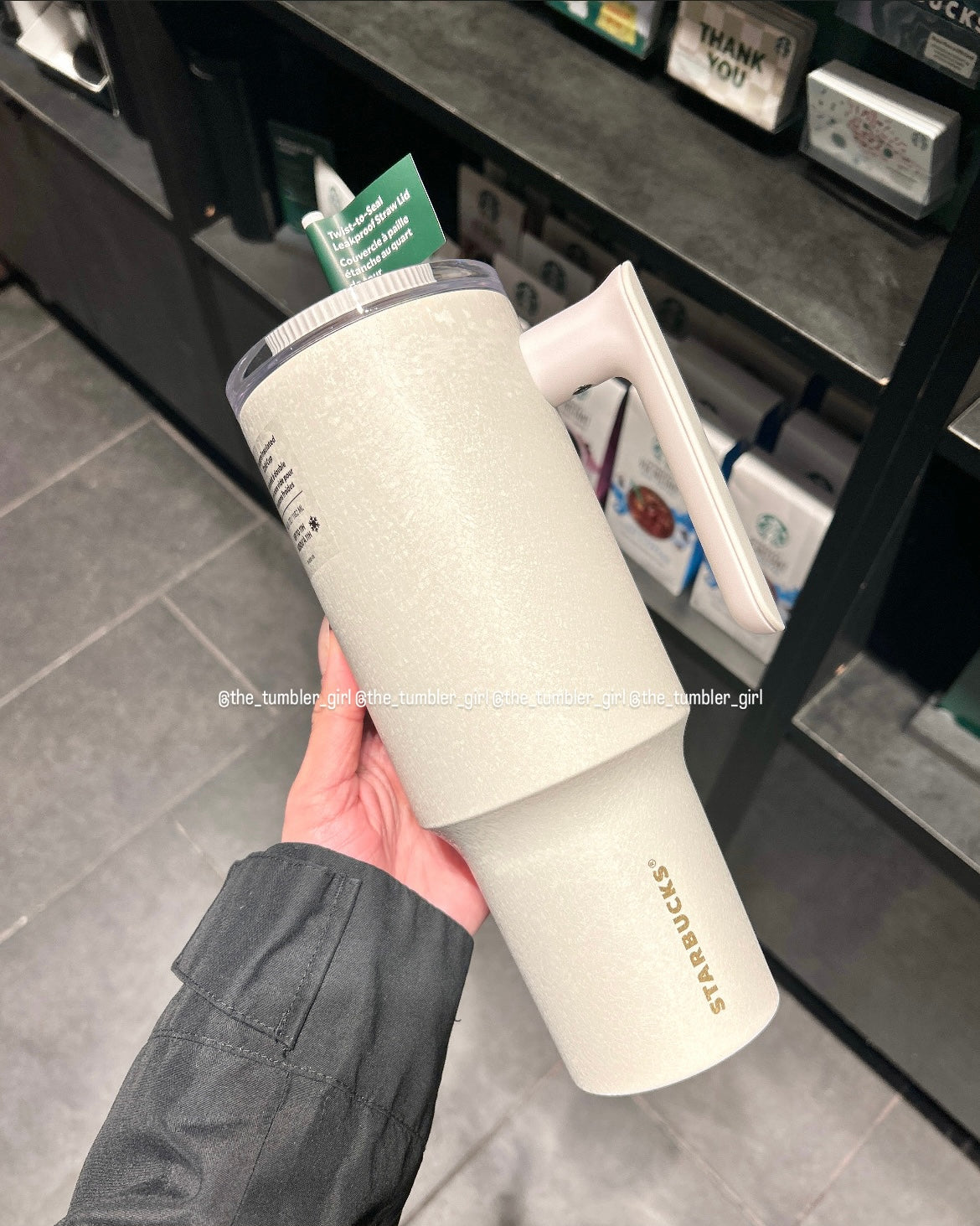 Starbucks 2026 White Icey Leak Proof SS 40oz Tumbler with Handle