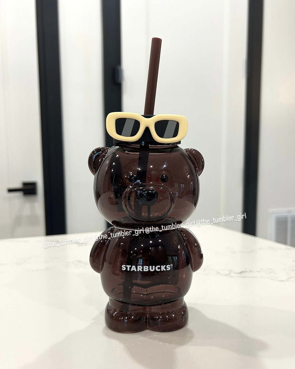 2026 China Shanghai Exclusive Brown Bearista Glass Cold Cup (READY TO SHIP)