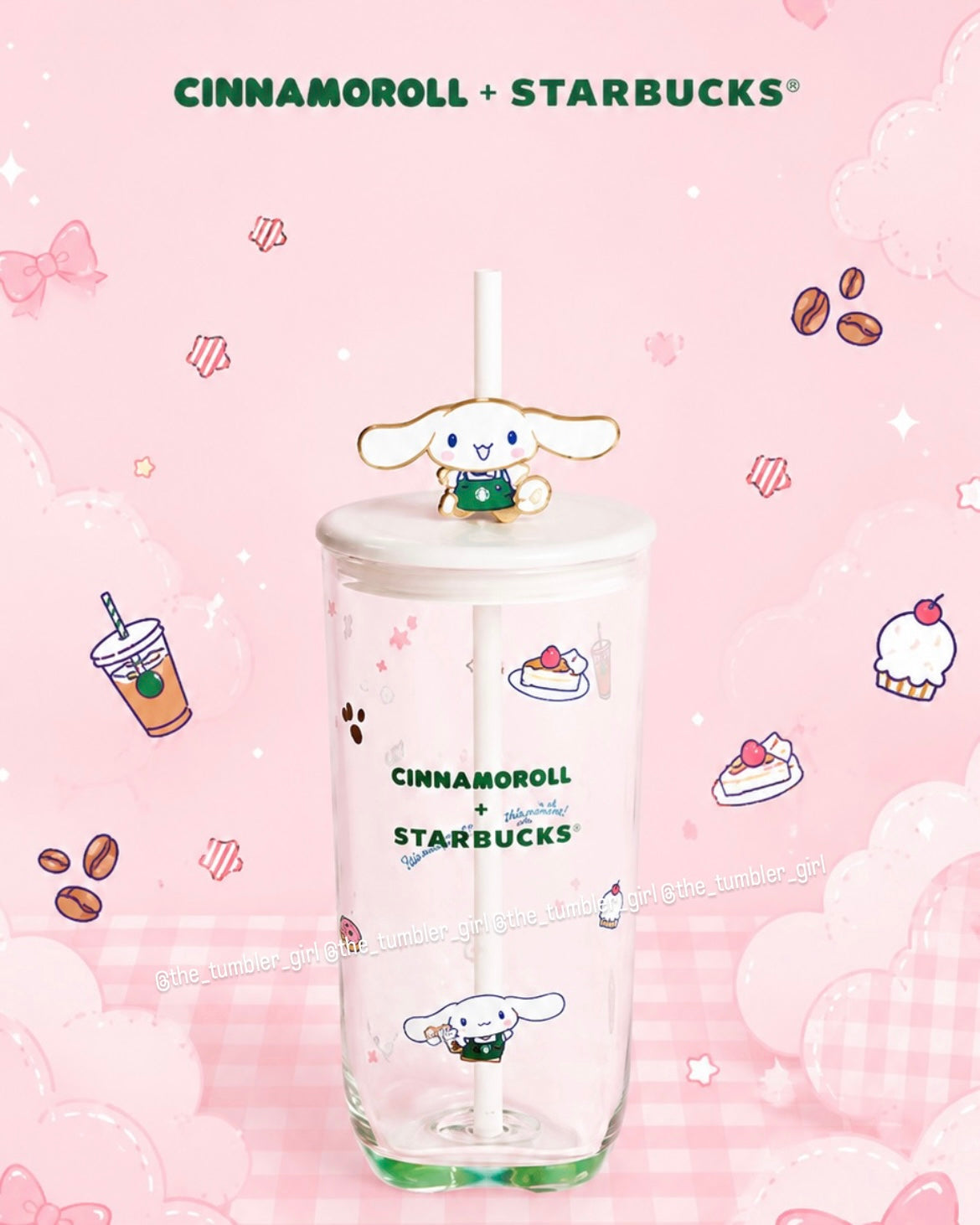 Starbucks Phillippines x Cinnamoroll Limited Edition 16oz Glass Cold Cup (Ships End of June)