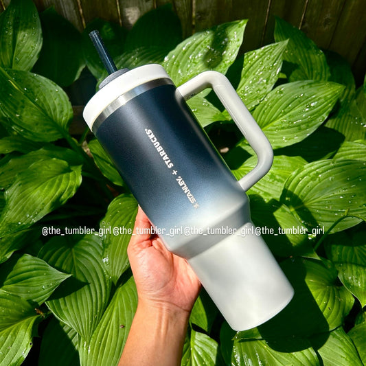 *LIMITED* Stanley x Starbucks Thailand Black White Gradient 40oz Stainless Steel Tumbler