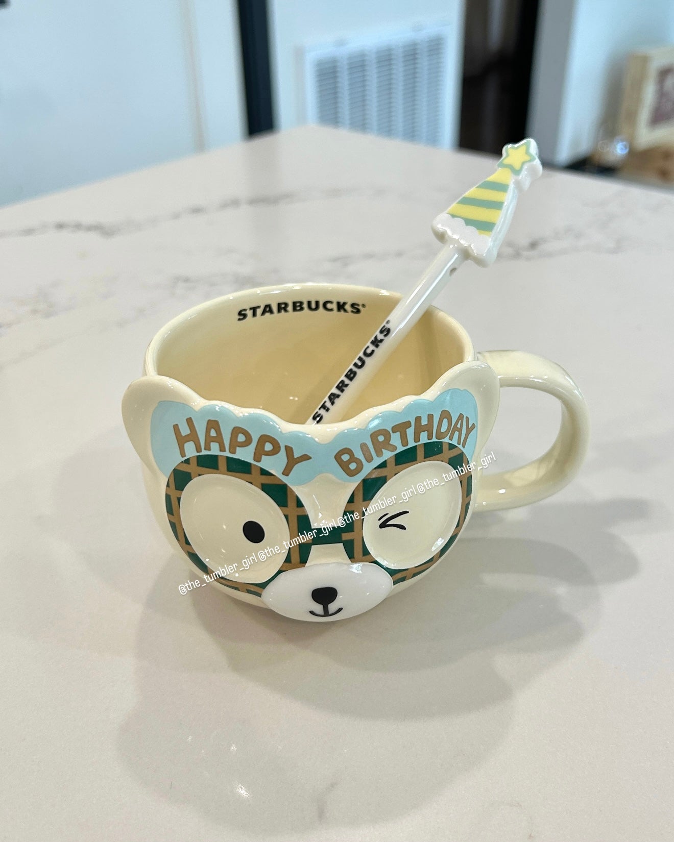2026 China Exclusive 12oz Birthday Bearista Ceramic Mug With Stirrer (READY TO SHIP)