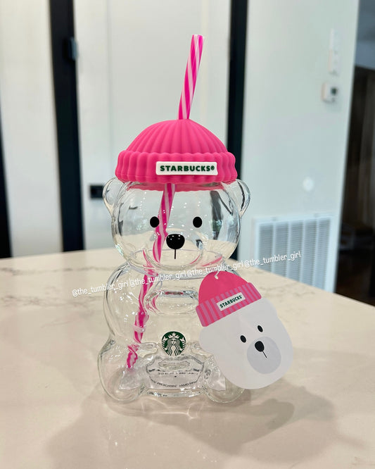 Starbucks Korea Exclusive Barbie Pink Bearista Glass Cold Cup (READY TO SHIP)