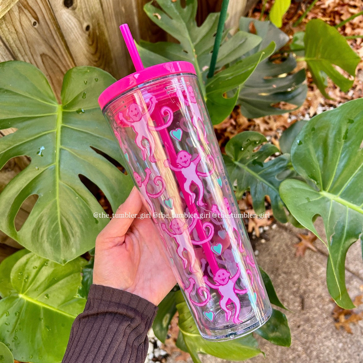 Starbucks Roller Rabbit Pink Cold Cup Tumbler 24oz Limited Edition (READY TO SHIP)