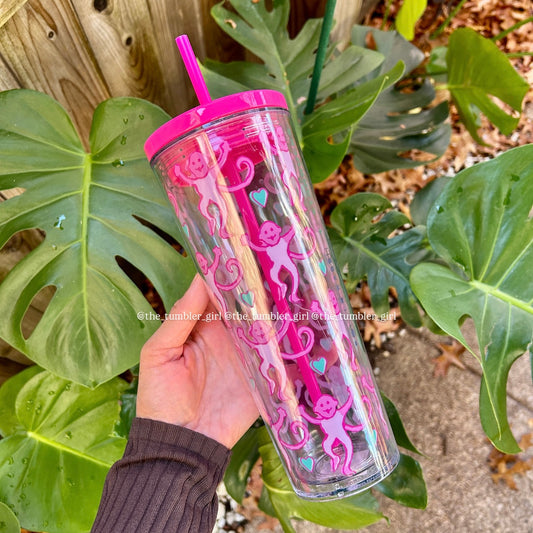 Starbucks Roller Rabbit Pink Cold Cup Tumbler 24oz Limited Edition (READY TO SHIP)