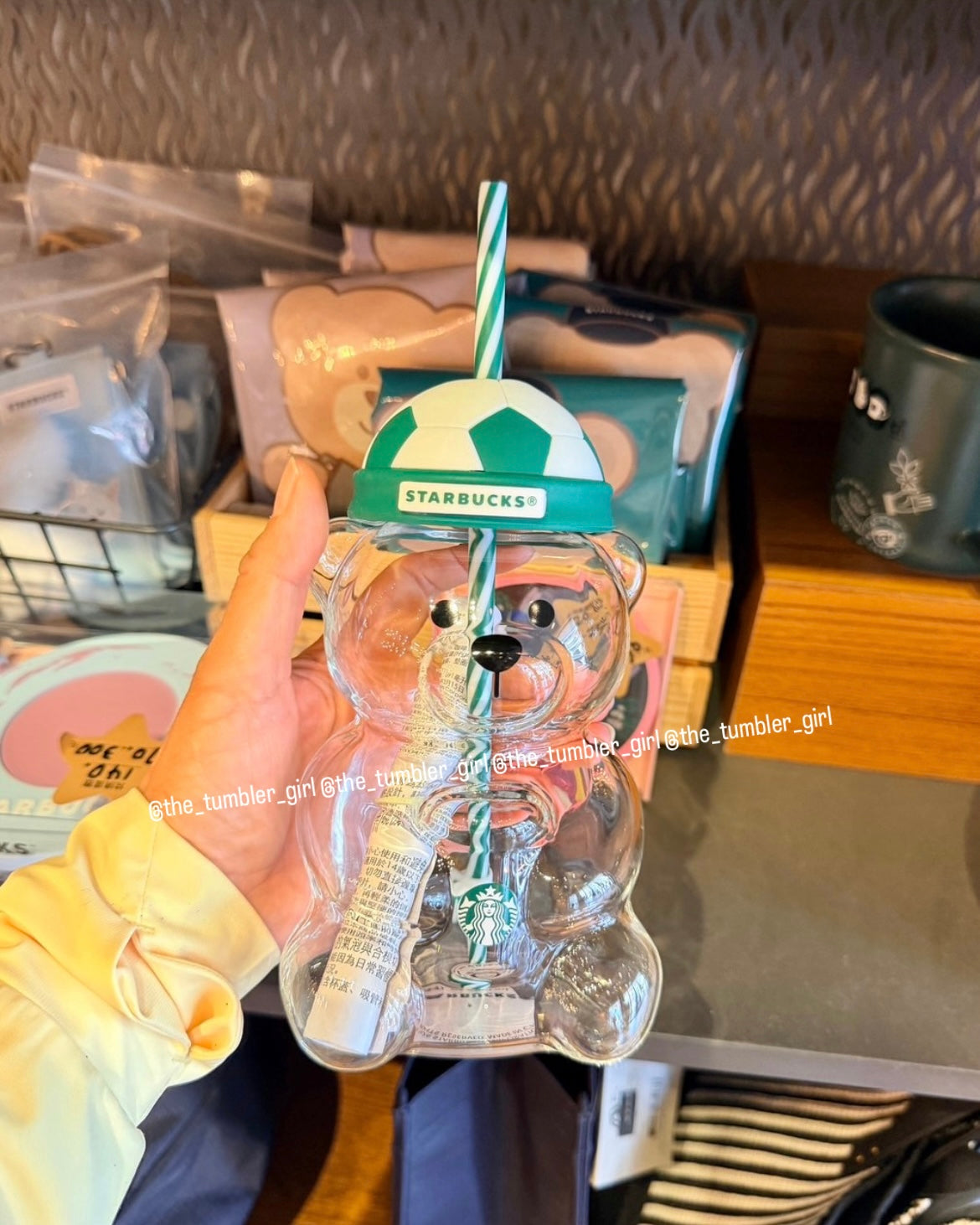 2026 Taiwan Release Bearista Glass Cold Cup Soccer Limited Edition (READY TO SHIP)