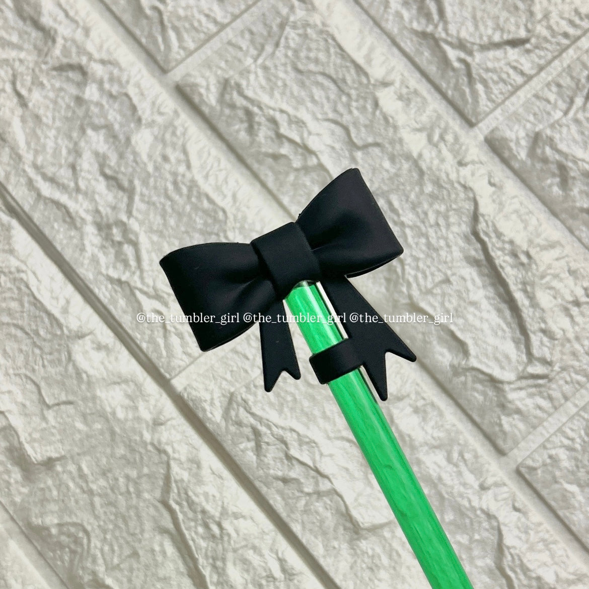 Black Bow Straw Topper Cover (for Stanley 40oz)