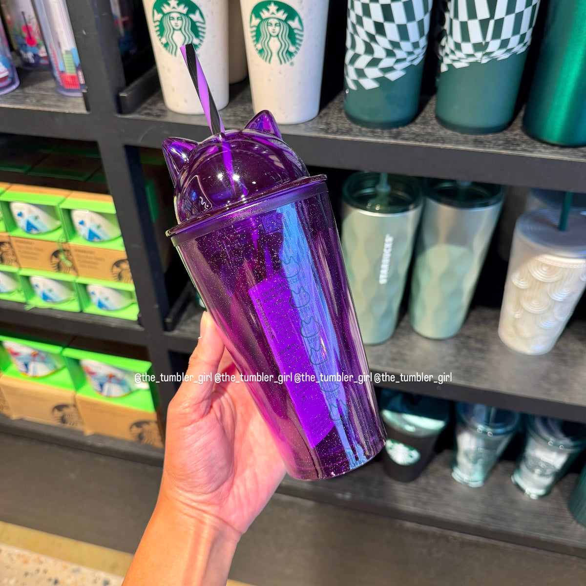 2026 Europe Exclusive 16oz Halloween Cat Purple Dome Tumbler (Ships Early November)