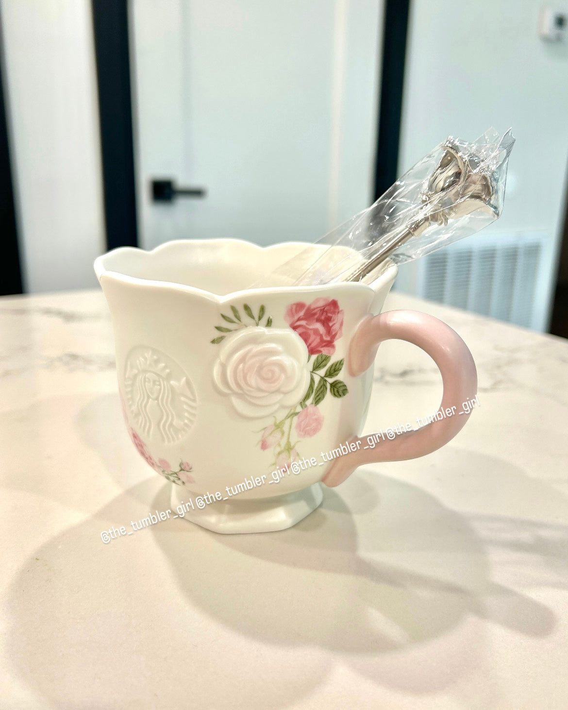 2026 China Exclusive Rose Garden Series 10oz Ceramic Mug With Stirrer (READY TO SHIP)
