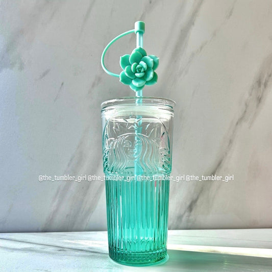 Starbucks China Exclusive 18oz Jade Green Gradient Glass Cold Cup (READY TO SHIP)