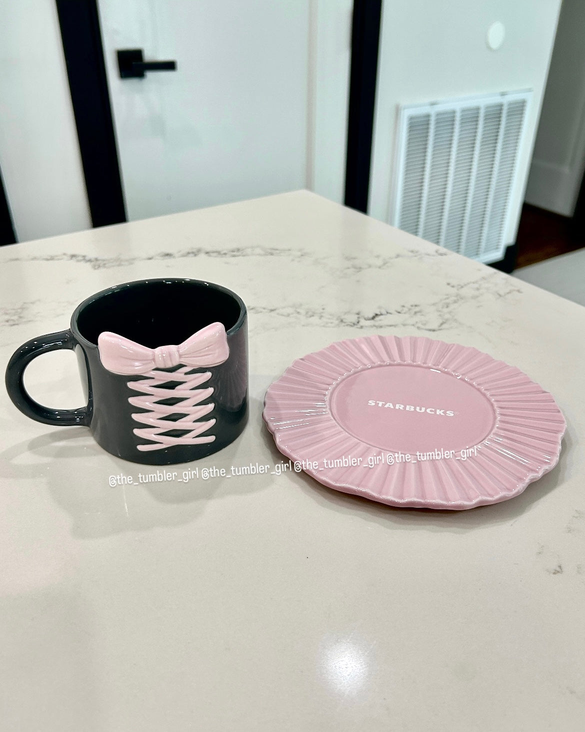 2026 China Exclusive Punk Ballet Pink 10oz Mug and Saucer Set (READY TO SHIP)